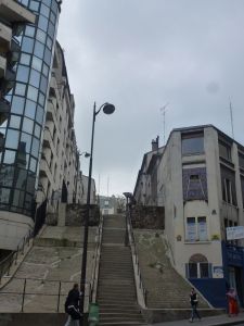 stairs, climb, Paris, France, 19th arrondissement