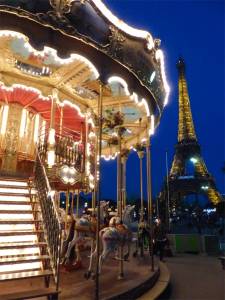 carousel, Eiffel Tower, 7th arrondissement, Paris, France