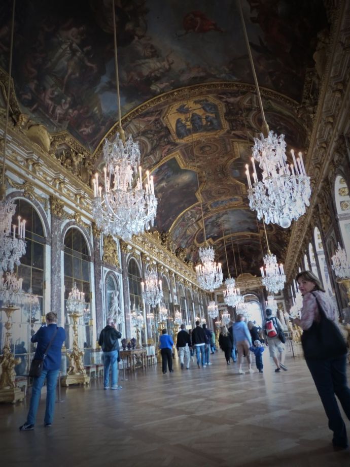  Versailles, Ile-de-France, France, palace, The Palace, tourists, crowds, Hall of Mirrors