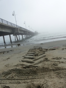 Long Beach, beach, fog